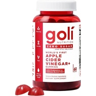 Goli Zero Sugar Apple Cider Vinegar Gummies - ACV with Vitamin B12 Probiotics - No Sugar Alcohols - 