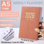 TONYOOG A5 2026 Schedule Book English To Do List Diary Weekly Planner Multifunctional with Calendar