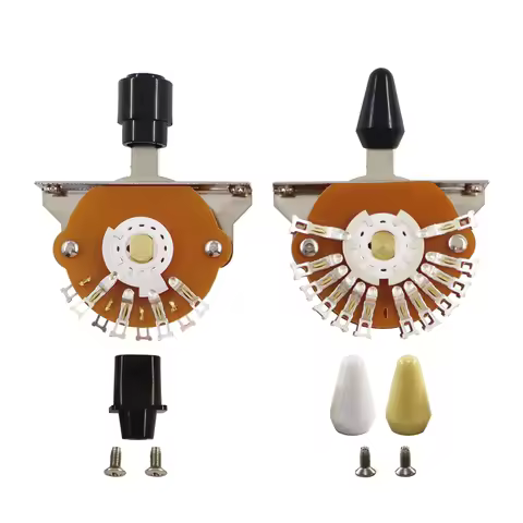 PHRILAM 3-Way 8-Legs 5-Way Electric Guitar Switch Metal Plastic with Screws 1pc Tip Switch Guitar Ac