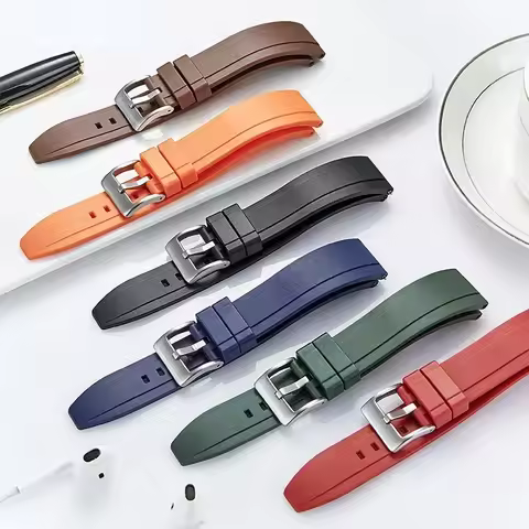 For IWC Tissot Mido Rolex Diving Yacht Comfortable Soft Watch Band Non-Dust Silicone Rubber Watch St
