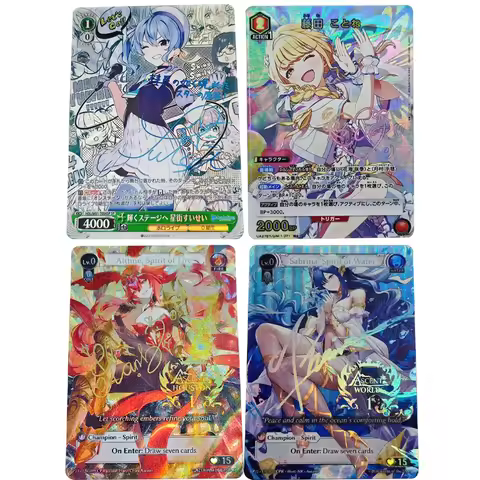 Anime Weiss Schwarz Collection Card Hololive Hoshimati Suisei Signed Card W91-T007SP Refractive Colo