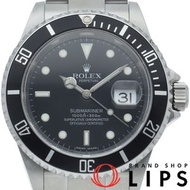 二手勞力士潛航者日曆型腕錶，無錶盤（M字頭序號）。罕見潛航者日曆型16610LN(M)。附原廠錶盒和保固卡。不鏽鋼男士腕錶，黑色錶殼，拋光處理，成色極佳。