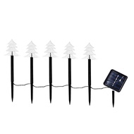 Waterproof Solar Christmas Pathway Lights for Yard Walkway Set of 5 Outdoor Landscape Lighting for H
