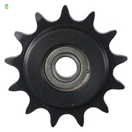 LUOLVTH Chain Idler Sprocket, 13 Tooth C45 Carbon Steel Convex Idler Gear, with Insert 10mm Bore 1/2