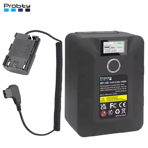 ACK-E6 DR-E6 LP-E6 Dummy Battery+100Wh V Mount Battery kit For Canon EOS R5 R6 5DS R 7D 6D 5D3 5D4 9