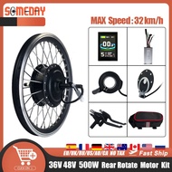 ☪Electric Bicycle Conversion Kit 36V 48V 500W Rear Rotate Hub motor Wheel For ebike Conversion Kit B