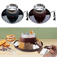 [lzdxwcke3pu] Electric Smores Maker Melting Chocolate Cheese Pot 2 in 1 Flameless Roaster Smores Kit