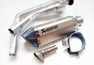 ชุดท่อ R15 ปี 2017-2021 ชุดท่อ MT15 ชุดท่อ XSR155 +ปลายท่อ AK14นิ้วเงินปากเคฟล่า