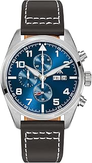 Militado ML04 39mm Chronograph Men's Watch 0S00 Quartz Movement Curved Sapphire Glass Luminous Aviat