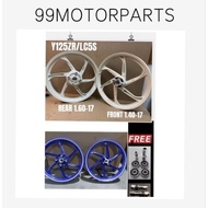 Y125ZR Y125 125Z y125z Enkei Fullchop Sport Rim White blue biru gp 1.40 1.60x17 free bush bearing tu