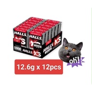 [Bundle of 12] Halls XS Sugar Free Candy [Blueberry/Mentholyptus/Watermelon/Lemon Mint/Cola Chill]