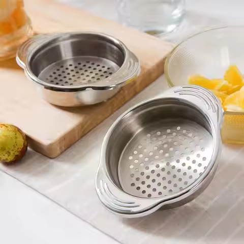 Food Can Strainer Food Grade 304 Steel Sieve Tuna Press Lid Oil Can Remover Drainer Tools Colander K