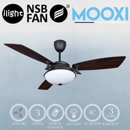 NSB FAN MOOXI 52 INCHES AC MOTOR WITH LIGHT WOODEN CEILING FAN