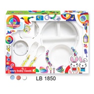 LustyBunny LB 1850 Feeding Set 6in1 Baby Feeding Utensils Baby Feeding Equipment | Baby Gift | Compl