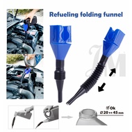 4Pcs Car Oil Funnel Refueling Funnel Gasoline Foldable Engine Oil Funnel Tool Plastic Funnel Car Motorcycle Refueling Tool Auto Accessories