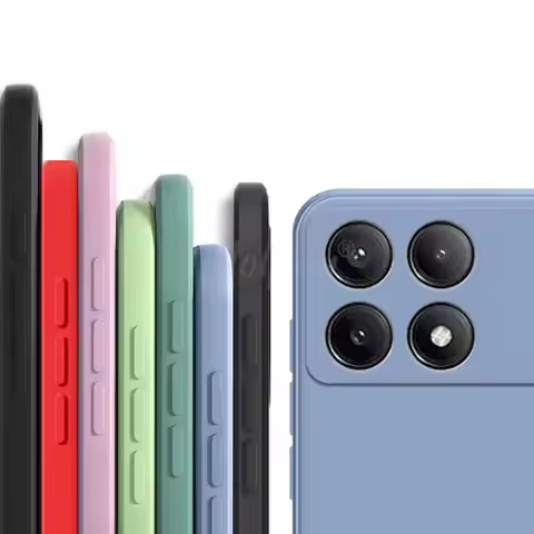 For Xiaomi Poco F6 Pro Case Liquid Silicone Plain Rubber Protector Case Poco F6 Pro Cover TPU Phone 