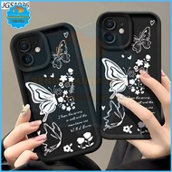 CASE MATTE ROSE BLACK BUTTERFLY MOTIF SAMSUNG M34 M35 M51 M52 M54 F54 M62 F62 S20 FE S21 FE S23 FE S