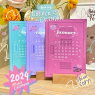 Dear Lily-2024 Mini Locker Calendar Planner/Cute Aesthetic Design Mini Desk Calendar/2024 Aesthetic Calendar Planner/Office Calendar/Standing Mini Calendar