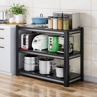 Cookware Storage Rack High Carbon Steel Kitchen Rack Oven Microwave Oven Rack Storage Multi-Layer Organization Rack Adju