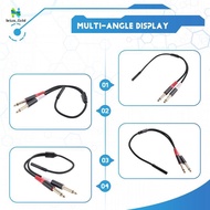 3.5mm to Dual 6.5mm Adapter 3.5mm Audio Aux Cable Double 6.35 1/4 inch Mono to Stereo 1/8 inch 3.5mm