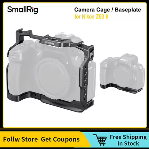 SmallRig Quick Release Plate Z50 II Baseplate and Camera Cage for Nikon Z50 II with Arca-Swiss Versa