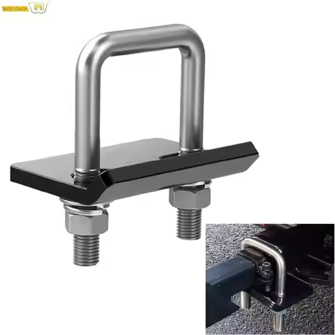 Universal U-Bolt Anti-Rattle Stabilizer lock Heavy Duty Hitch Tightener Clamp Towing Damper Coupler 