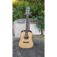 Martin D45 Solid Spruce Top Acoustic Guitar Abalone Inlay Professional Guitar (With Pickguard Option