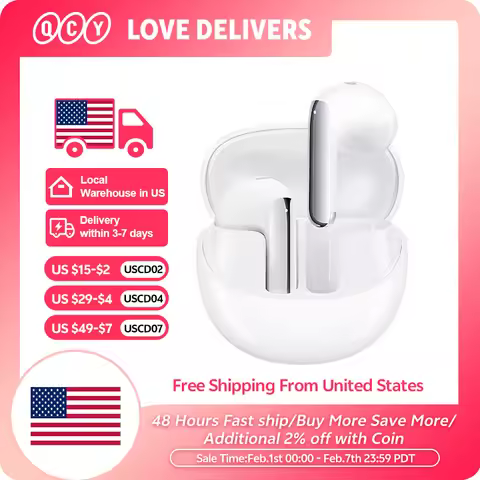 QCY AilyBuds Pro+ Wireless Earbuds Adaptive ANC Bluetooth 5.3 Earphones LDAC Hi-Res Audio Multipoint