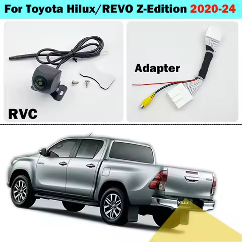HICAMRUI Rear View Reverse Camera Kit for Toyota Hilux REVO Z-Edition 2020 2021 2022 2023 2024 OEM S