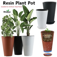 [SG SELLER]Plant Pot Flower Vase Artificial Real Plant Pot Indoor Outdoor Flower Plant Box Large Tall Resin Pot