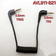 BEST CONNECTOR~ AVPRO AVL911 3.5mm TRS to TRRS Mic Adapter Cable for VIDEOMIC GO RED - BLACK 21CM