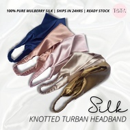 🔥[🚚FREE SHIPPING ] 100% Pure Mulberry Silk 22 Momme Knotted Turban Hairband/Headband Hoops