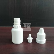 MATA 10 ml White Dropper Bottle / 10 ml White Dropper Plastic Bottle with Seal Cap / Eye Dropper Bot
