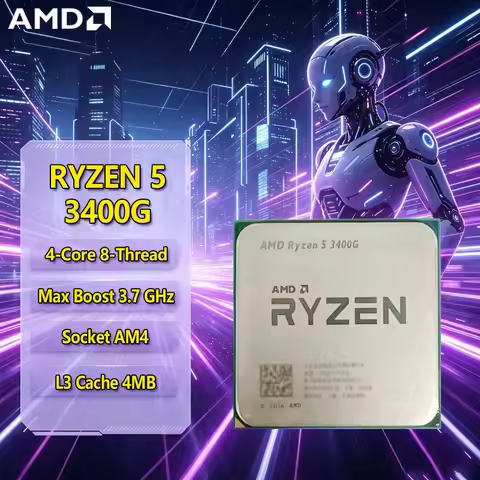 R5 3400G 100% Brand New AMD Ryzen 5 3400G 65W TDP Processor Socket AM4 Quad-Core Eight-Thread 3.7GHz