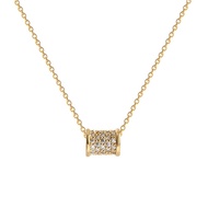 Japanese Korean Style Titanium Steel Pearl Necklace Inlaid With Rhinestones Girls Jewelry Lucky Diam