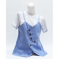 COTTON SPANDEX JEANS VEST TOP FIT TO LD 92CM UK M 17890-C MM-SVL