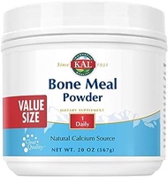 KAL Bone Meal Powder | Sterilized &amp; Edible Supplement Rich in Calcium, Phosphorus, Magnesium | for Bones, Teeth, Nerves, Muscular Function (20oz)