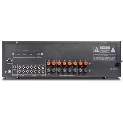 2000 Watt 8 Channel Hifi Amplifier - 7.1ch Surround, BT/FM/USB, Powered Amp for Home Audio Speakers