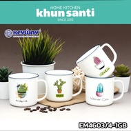 KHUN Santa 4-Piece Ceramic Mug Set EM4603/4-1GB 360ml New Year's Gift Housewarming