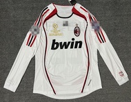06-07 ac Milan Jersey Away 22 Kaka Vintage Football Uniform Inzaghi Size Luo Childrens Long Sleeve S
