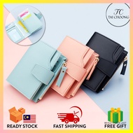 TC BW-061 Student Style Classic PU Leather Short Wallet For Women Purse Wallet With Zipper Dompet Pe