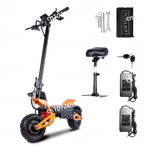 X5 6000W Dual Motor Eelectric Scooter in China Stock 60v 40ah Large Battery Remote Scooter with Seat