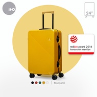 ITO Ginkgo 24 นิ้ว - กระเป๋าเดินทาง 24 นิ้ว กระเป๋าเดินทางไม่มีซิป hardcase ระบบล็อกใส่รหัส มาตรฐาน TSA คุณภาพดี ได้รางวัล Red Dot Award Mustard Yellow One