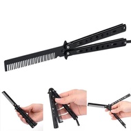 Balisong Trainer Knife Comb Shape Stainless Steel Pomade Folding