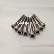 Baut L Stainless M5 x 55 drat 0.8p - ss baut m5x55 - baut L m5x55 SS