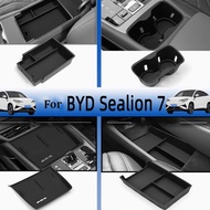 For BYD Sealion 7 Sea lion 07 2024 2025 Car Accessories Central Control Storage Sundries Box Cup Hol