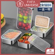 316 Stainless Steel Food Crisper Sealed Crisper with Lid Stainless Steel Plate Picnic Lunch Box