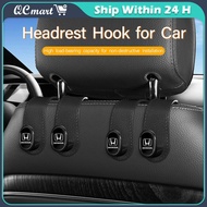 Car Headrest Hook Rear Seat Hanging Dual Hook Car Seat Headrest Hook for Honda Logo Car Organizer