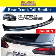 Toyota Corolla Cross 2020 - 2025 Tailgate Boot Door Spoiler ABS Plastic Carbon Fiber / Piano black