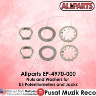 Allparts EP-4970-000 Nuts and Washers for US Potentiometers and Jacks Guitar Parts Guitar Acc Gitar 